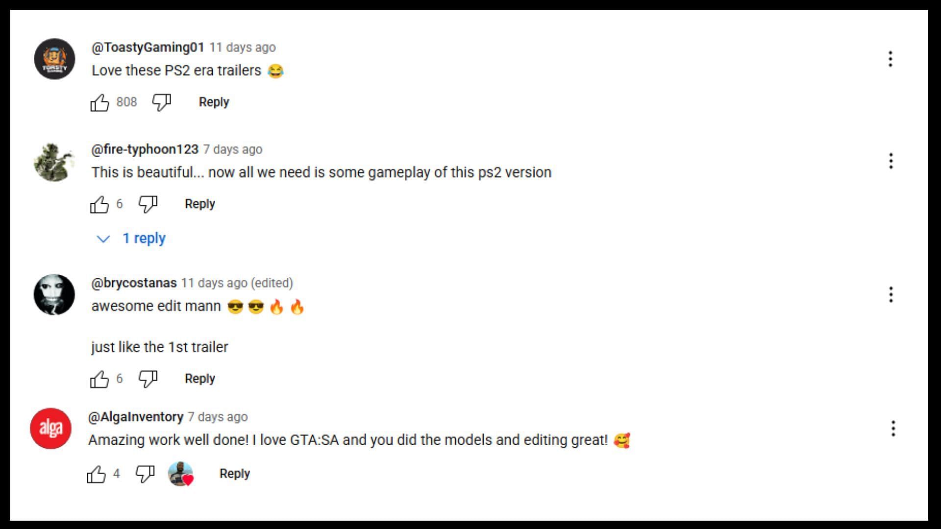 Viewers are appreciating the PS2 maker of Grand Theft Auto 6's second trailer (Images via YouTube)